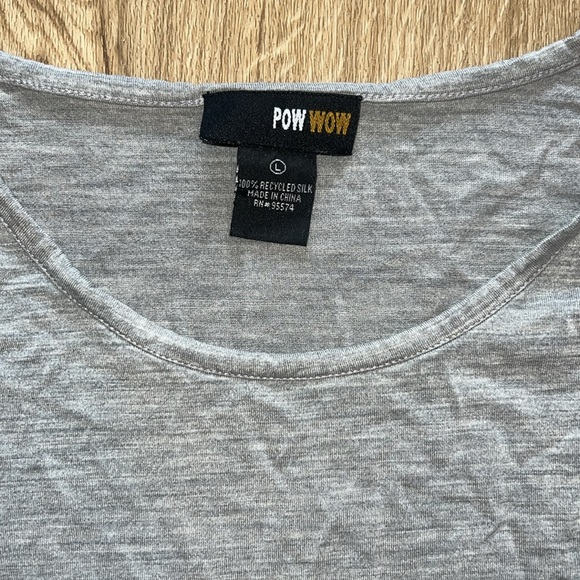 Gray silk crop top - Picture 2 of 3